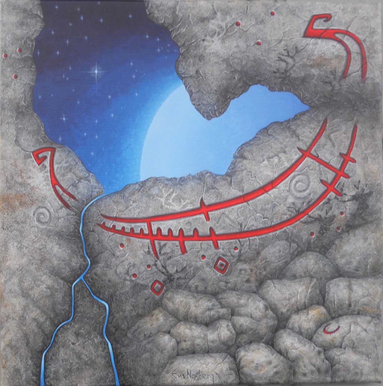 Moontravel 50x50cm